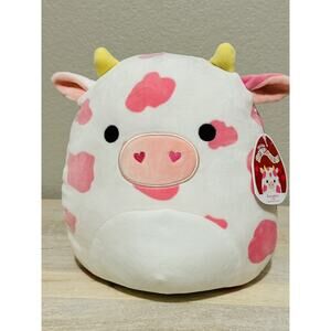 Squishmallow Evangelica 11” Pink Cow 2022 Valentine Kellytoy Soft Plush Gift